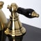 Kingston Brass KB957AKLSB Mini-Widespread Bathroom Faucet with Plastic Pop-Up, Brushed Brass KB957AKLSB - alternate 2